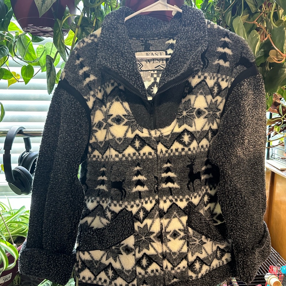 Black and White Patterned Jacket